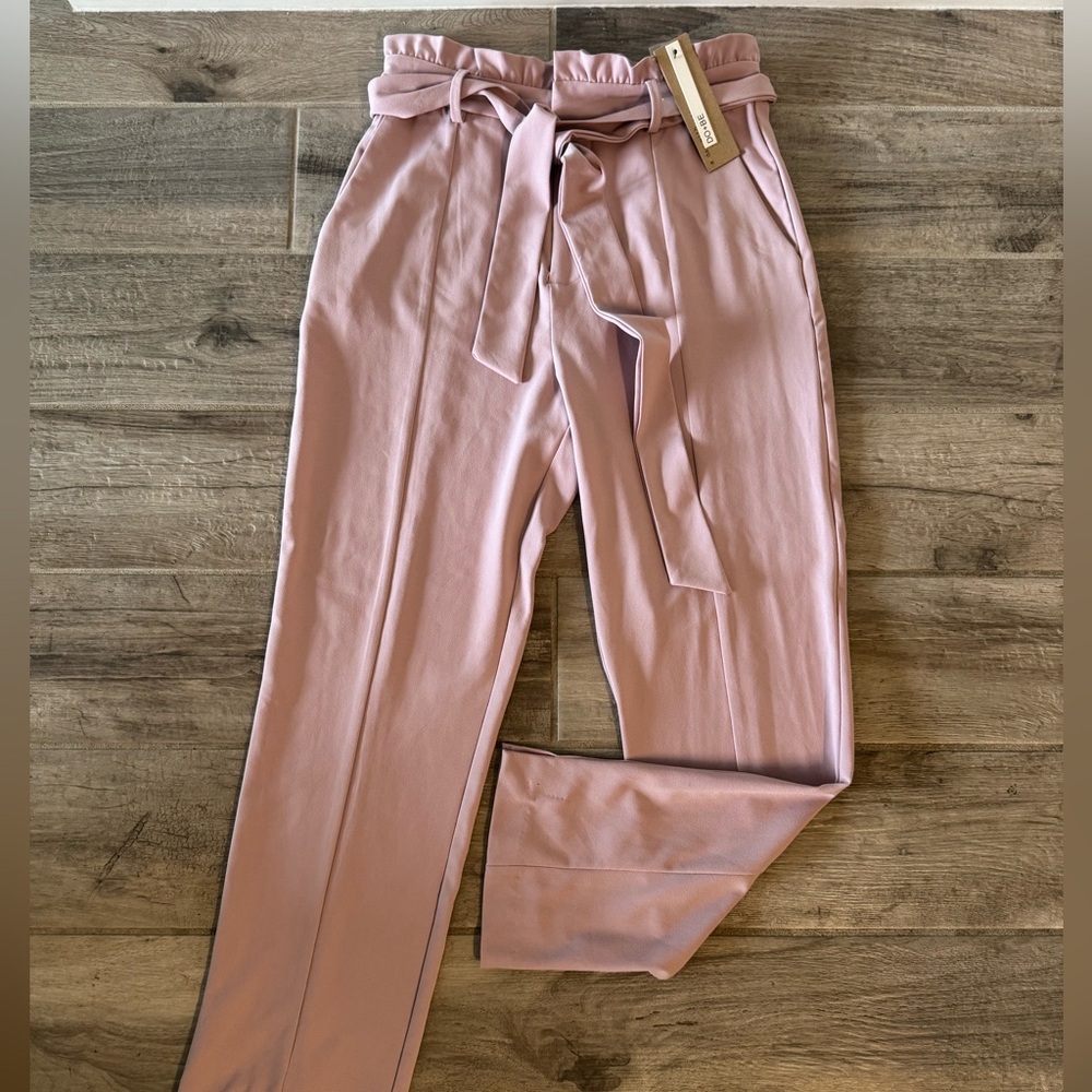 Do+Be Pink Tie-Waist Trousers w/ Pockets Size L
